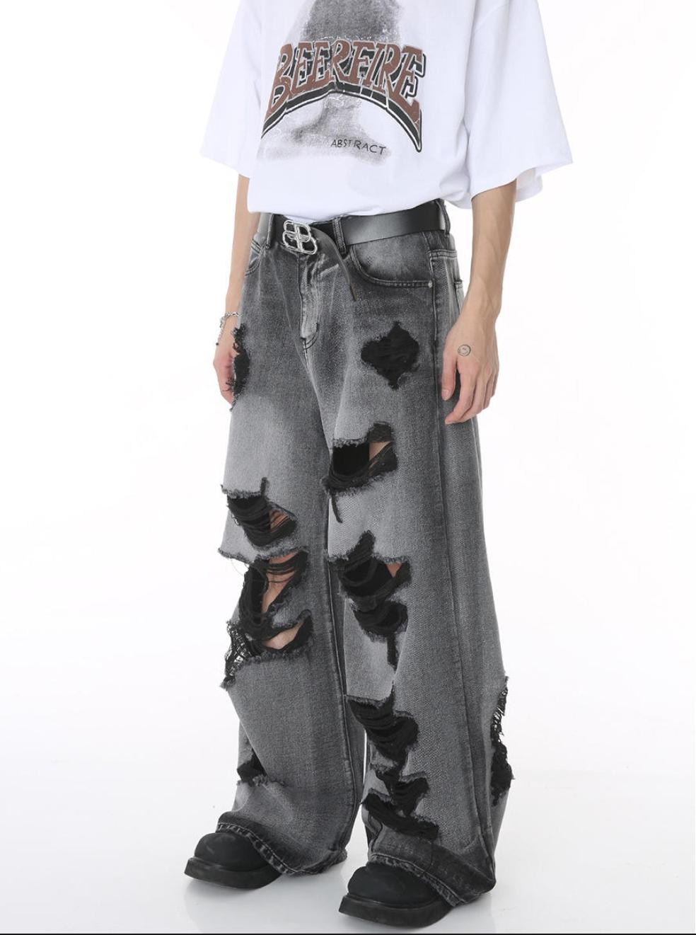 Baggy Fit Ripped Jeans